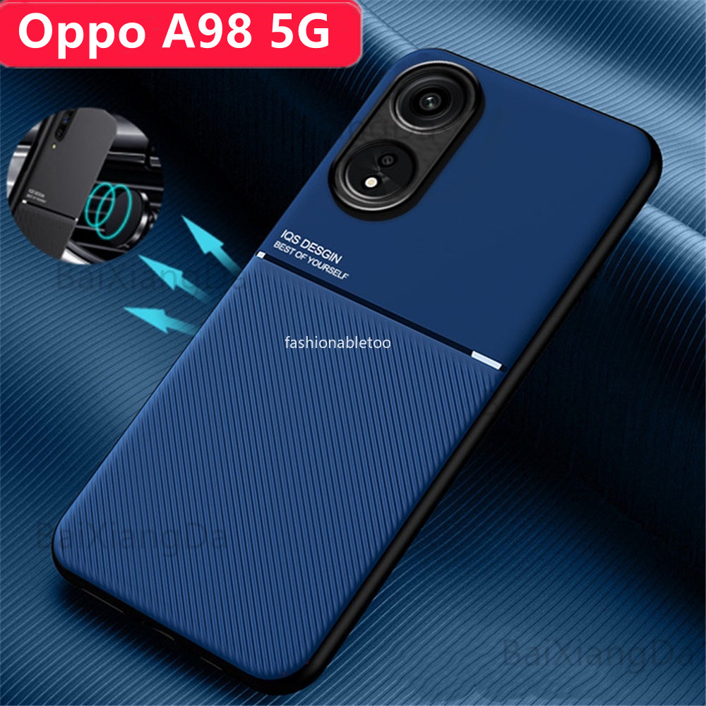 เคสโทรศัพท์ซิลิโคน TPU ผิวด้าน กันกระแทก พร้อมที่ตั้งวาง สําหรับ Oppo A98 A78 A58 Nfc A38 A18 A17 K A17K A 98 A 78 A 58 A 38 A 18 A 17K 4G 5G 2023