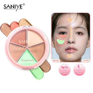 SANIYE คอนซีลเลอร์ แบบพาเลตต์ หลายสี ขนาดพกพา Multi Color Concealer Cream R1179