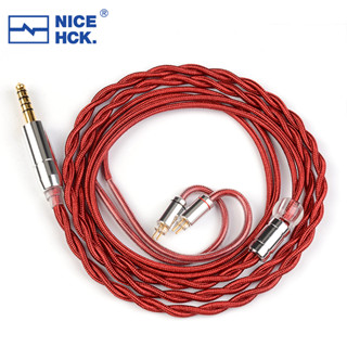 Nicehck RedAg 4N สายเคเบิลหูฟังโคแอกเชียล HiFi 3.5 2.5 4.4 มม. MMCX QDC 0.78 2Pin สีเงิน สําหรับ HOLA Zero KATO Aria LAN Cadenza