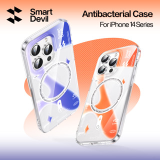SmartDevil ของแท้ เคสใส สีสันสดใส สําหรับ iPhone14 ProMax/iPhone14/14Pro เคสแข็ง