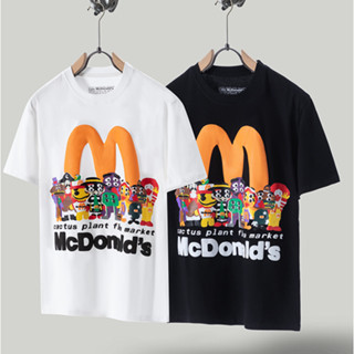 เสื้อยืดแขนสั้น ขนาดใหญ่ พิมพ์ลาย CPFM x Cacus Jack x McDonalds