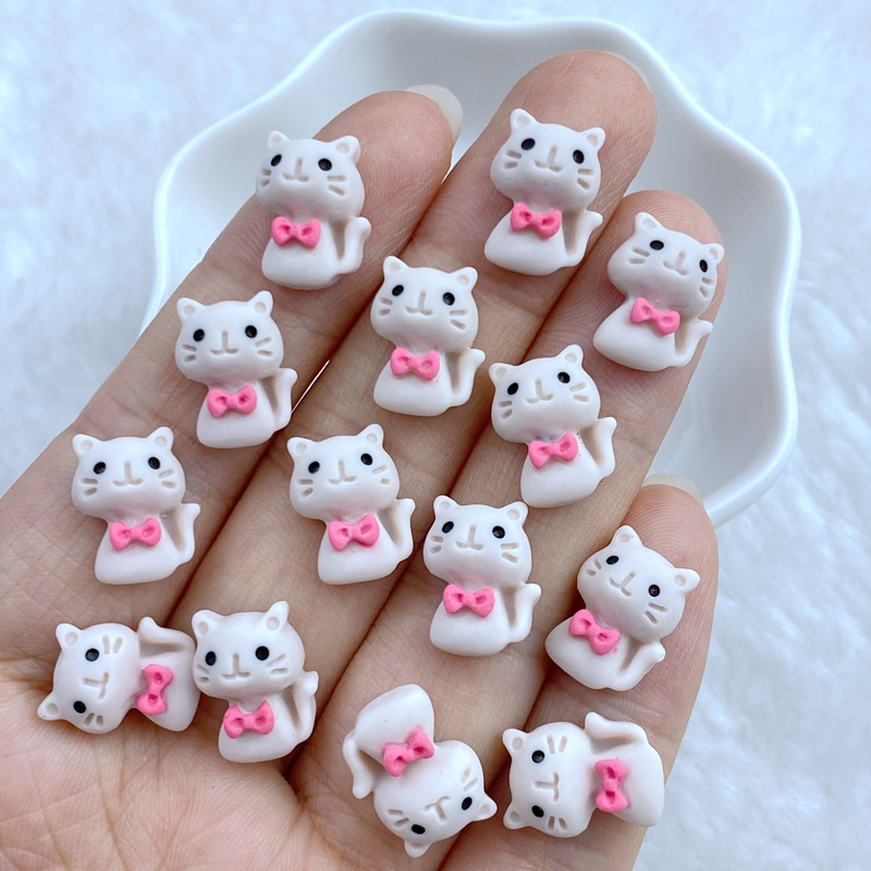แมวเรซิ่น 3D สําหรับตกแต่งเล็บ 20 ชิ้น