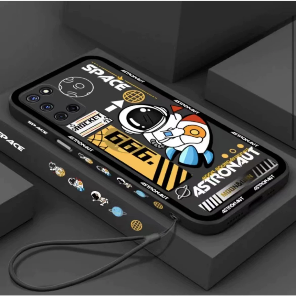 เคส Realme C2 5 5i 5s 6i 2 2 Pro 7i C17 C1 5 Pro 6 Pro 6 6S C11 2020 C15 C25 C12 7 4G X7 U1 C25S เคส TPU ซิลิโคนจรวดนักบินอวกาศกรณีโทรศัพท์ป้องกันการตก