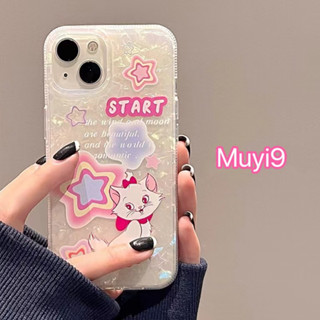 ใหม่ เคสโทรศัพท์มือถือนิ่ม กันตก ลายการ์ตูนแมวแมรี่น่ารัก สร้างสรรค์ สําหรับ IPhone14ProMax 13ProMax I12 Pro MAX i11 14 13Pro