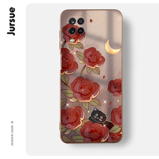 JURSUE เคสซัมซุง เคสซิลิโคนนุ่มขอบเหลี่ยมกันกระแทกน่ารักตลก เคสโทรศัพท์ SAMSUNG A03 A12 A13 A51 A32 A52 A52S 5G M12 M32 พลัส XYH1767