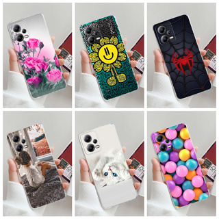 เคสโทรศัพท์ซิลิโคน TPU แบบนิ่ม ลายแมงมุม และดอกไม้ สําหรับ Xiaomi Poco X5 X 5 Pro 5G PocoX5 X5Pro 2023