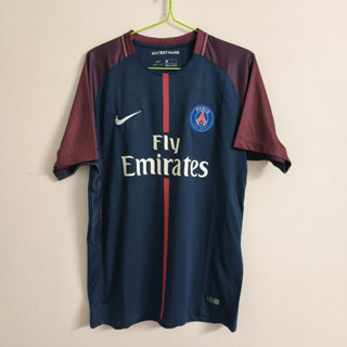 เสื้อกีฬาแขนสั้น ลายทีมชาติฟุตบอล Paris PSG 17 18 ชุดเหย้า สไตล์เรโทร สําหรับผู้ใหญ่