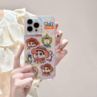 เคสโทรศัพท์มือถือ PC แข็ง ลายการ์ตูนชินโนสุเกะน่ารัก พร้อมขาตั้ง สําหรับ iPhone 14 Pro max case 13 Pro max 12 Pro max 14 Pro 13 Pro 12 Pro 11 12 13 14