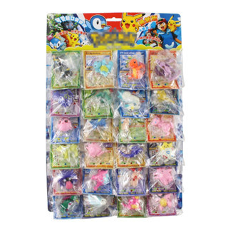โมเดลฟิกเกอร์ PVC รูปการ์ตูนโปเกม่อน Pikachu Mewtwo Mew Squirtle Togepi Charmander Q Version ขนาดเล็ก ของเล่นสําหรับเด็ก 24 ชิ้น ต่อชุด