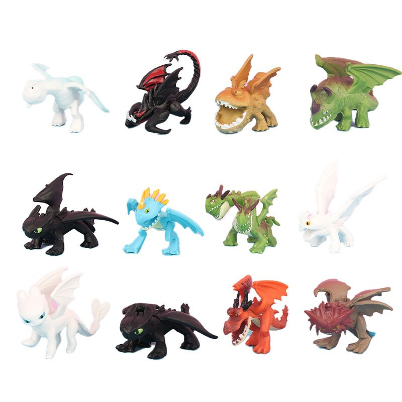 12 ชิ้น/เซ็ตอะนิเมะภาพยนตร์ของเล่นรุ่น Q มินิไดโนเสาร์ PVC Action Figures ของเล่นตุ๊กตาเด็กของขวัญ