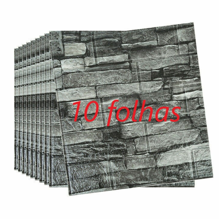 10 แผ่น 3D Self-กาวลายอิฐวอลล์เปเปอร์ DIY ออกแบบทีวีโซฟา Backdround กันน้ํา Anti-collision สติ๊กเกอร์ติดผนังตกแต่งบ้าน
