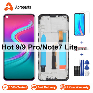 อะไหล่หน้าจอสัมผัส LCD พร้อมกรอบ แบบเปลี่ยน สําหรับ Infinix Hot 9 Pro X655 Note 7 Lite X656 X655C X655B