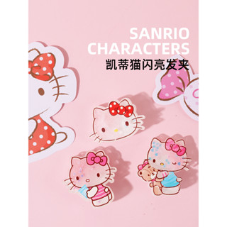 Sanrio กิ๊บติดผมอะคริลิค ประดับโบว์ ลาย Hello Kitty 891