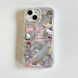 เคสโทรศัพท์มือถือ ลายการ์ตูนคิตตี้ กันกระแทก สําหรับ iPhone 14 13 12 11 8 7P