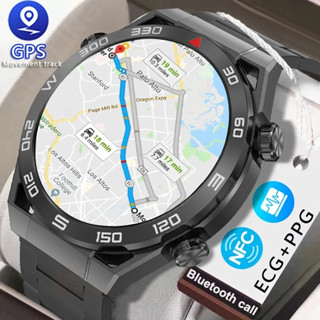 LIGE ธุรกิจสมาร์ทวอทช์ NewECG+PPG บลูทูธโทร GPS ติดตามการเคลื่อนไหว SmartWatch เข็มทิศผู้ชาย SmartBracelet สำหรับ Ios และ Android