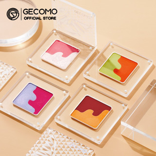 Gecomo 2 In 1 พาเลตต์บลัชออนแต่งหน้า เนื้อฝุ่น ไฮไลท์ไข่มุก