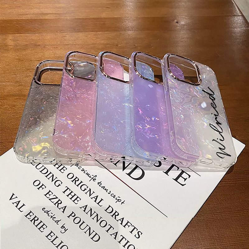 ใหม่ชื่อพื้นผิวเปลือกหอยออกแบบเคสโทรศัพท์เงาสำหรับ เคสไอโฟน 16 15 pro max 14 13 12 11 pro max ราคา ถูกที่สุด ดีลบีเคเค แกลเลอรีภาพที่ 4