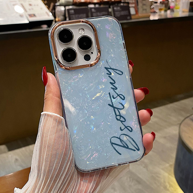 ใหม่ชื่อพื้นผิวเปลือกหอยออกแบบเคสโทรศัพท์เงาสำหรับ เคสไอโฟน 16 15 pro max 14 13 12 11 pro max ราคา ถูกที่สุด ดีลบีเคเค แกลเลอรีภาพที่ 8
