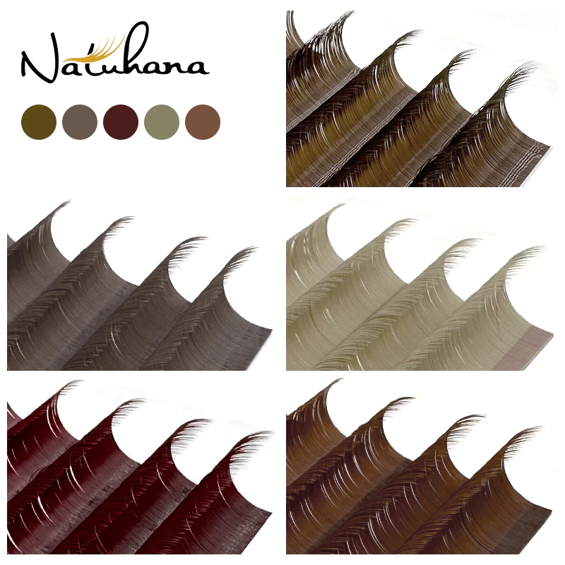 ขนตาปลอม แบบนิ่ม สีธรรมชาติ สําหรับต่อขนตา