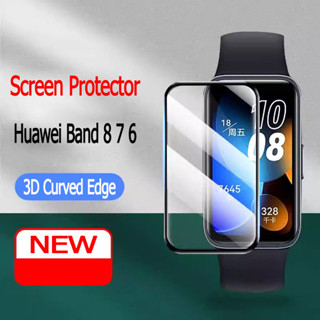 ฟิล์มกันรอย Huawei Band 8 7 ฟิล์ม ฟิล์มกระจกนิรภัยกันรอย 3D Pmma สําหรับ Huawei Band 8 7 6 Watch Fit 2 Watch Fit New