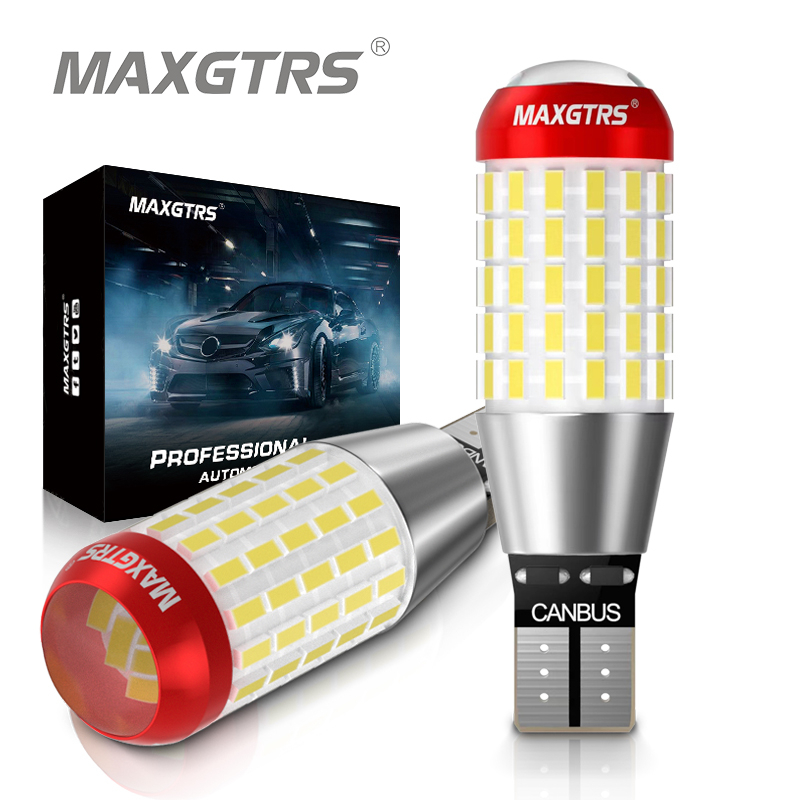 หลอดไฟถอยหลัง LED W16W T15 921 912 สีขาว สําหรับจอดรถยนต์ 2 ชิ้น