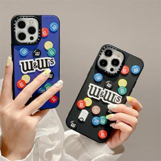 Casetifg เคสโทรศัพท์มือถือ ซิลิโคนนิ่ม TPU กันกระแทก ลายแบรนด์ M Bean Chocolate Joint 3D คุณภาพสูง สําหรับ iPhone 14 Plus 12 13 14 Pro Max