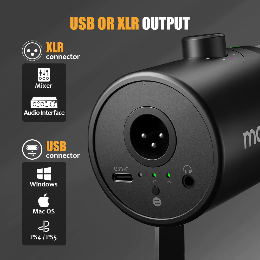 Maono PD400X ไมโครโฟนไดนามิก พอดแคสต์ USB XLR โหมดคู่ ไมค์ไดนามิก USB สําหรับพีซี โทรศัพท์ ไลฟ์สตรีม พอดคาสต์ บันทึกเสียง thumbnail 7