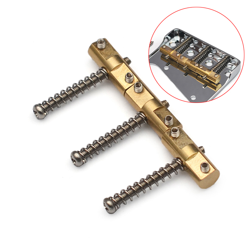 ทองเหลือง TL อาน 3 ชิ้น/ล็อต Compensate อานทองเหลืองบริสุทธิ์กีตาร์สะพานอาน 21x8 มม.สําหรับกีตาร์ไฟฟ้าสะพานกีตาร์อะไหล่