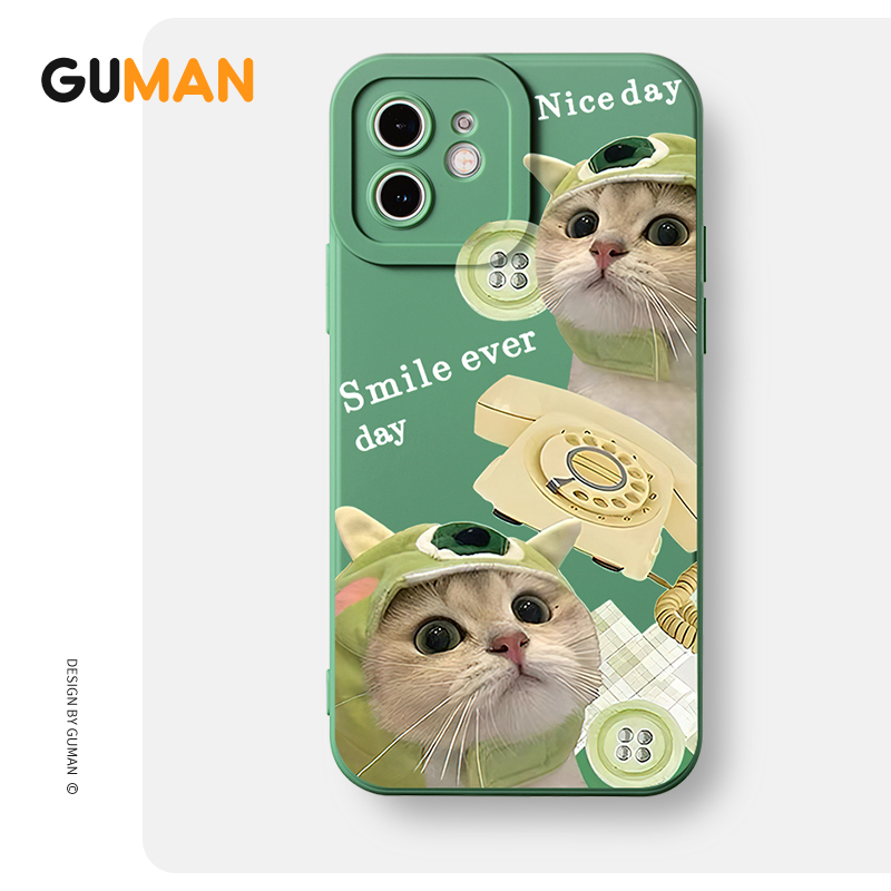 Guman เคสไอโฟน เคสซิลิโคนนุ่มกันกระแทกน่ารักตลก เคสโทรศัพท์ Compatible for iPhone 16 15 14 13 12 11 Pro Max SE 2020 X XR XS 8 7 6 6S Plus พลัส XYB1853