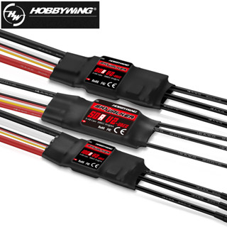 Hobbywing Skywalker V2 40A 50A 3-4S 80A 100A 3-6S ควบคุมความเร็ว ESC พร้อม BEC UBEC สําหรับเครื่องบินบังคับ FPV Quadcopter 1 ชิ้น