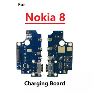 สําหรับ Nokia 8 8.1 ใหม่ แท่นชาร์จ USB พอร์ตบอร์ด พร้อมไมโครโฟน สายเคเบิลอ่อน อะไหล่เปลี่ยน