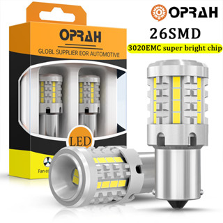 ((2 ชิ้น) หลอดไฟเลี้ยว LED 1156 BA15S P21W 1156 BAU15S PY21W T20 7440 W21W 3020EMC 26SMD อุปกรณ์เสริม สําหรับรถยนต์