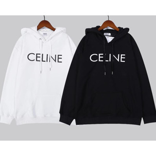 Cel1ne เสื้อฮู้ด ผ้าฝ้าย พิมพ์ลาย มีสไตล์ สําหรับทุกเพศ