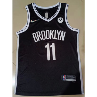 เสื้อกีฬาบาสเก็ตบอล ปักลาย Brooklyn Nets 11 Kyrie Irving สีดํา สําหรับผู้ชาย