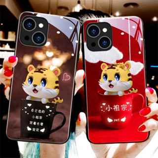 Zz เคสโทรศัพท์มือถือแบบแก้ว กันกระแทก ลาย Year of the Tiger สําหรับ iPhone 11 pro 14 Promax 6s plus 13 12 mini XS max XR 7plus 8 SE X