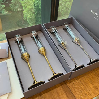 【Shang Family】vera Wang (Vera Wang) co named Wedgwood Love Knot Champagne Cup กล่องของขวัญวันเกิด งานแต่งงาน