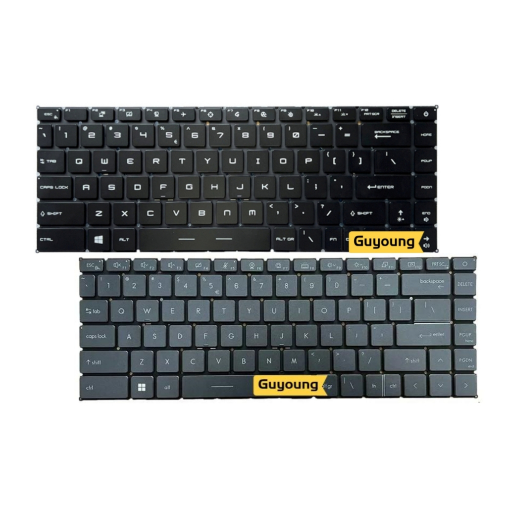 Yjx คีย์บอร์ดภาษาอังกฤษ ไฟแบ็คไลท์ RGB สําหรับแล็ปท็อป MSI GE66 Raider GS66 GE66 GP66 Stealth 10SD 1