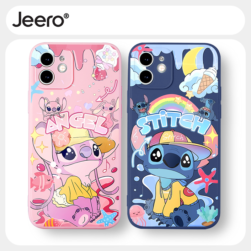Jeero เคสคู่ เคสไอโฟน คู่รัก กันกระแทกซิลิโคนนุ่มการ์ตูนน่ารักตลก เคสโทรศัพท์ Compatible for iPhone 14 13 12 11 Pro Max SE 2020 X XR XS 8 7 6 6S Plus พลัส HFF3268