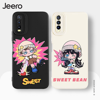 Jeero เคสคู่ เคสวีโว่ คู่รัก ขอบเหลี่ยมกันกระแทกซิลิโคนนุ่มน่ารักตลก เคสโทรศัพท์ VIVO Y3S Y11 Y12 Y12S Y15 Y15S Y15A Y17 Y20 Y20S Y21 Y21T Y33S พลัส HFE2486