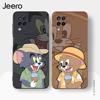 Jeero เคสคู่ เคสซัมซุง คู่รัก ขอบเหลี่ยมกันกระแทกซิลิโคนนุ่มน่ารักตลก เคสโทรศัพท์ SAMSUNG A03 A12 A13 A51 A32 A52 A52S 5G M12 M32 พลัส HFE2480