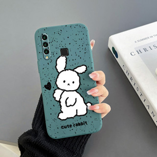 เคสโทรศัพท์มือถือ Tpu ขอบตรง ลายกระต่าย สําหรับ Vivo Y17 Y15 Y12 Y12i Y11 Y19 Y73S