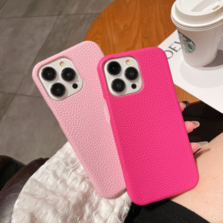 เคสโทรศัพท์มือถือหนังแข็ง กันกระแทก ลายลิ้นจี่ สําหรับ iPhone 14 Plus 13 Pro Max 12 11 X XS XR 7 8 Plus SE