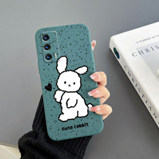 เคสโทรศัพท์มือถือ Tpu ขอบตรง ลายกระต่าย สําหรับ realme GT realme GT neo2 realme GT neo3 realme GT Master realme XT realme 7 5G