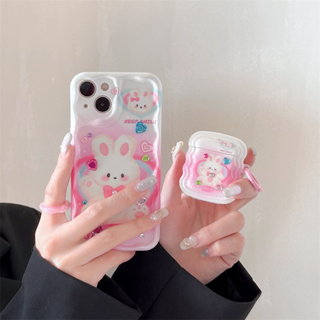 เคสหูฟังบลูทูธไร้สาย ลายกระต่าย สําหรับ Apple AirPods 1 2 3 pro