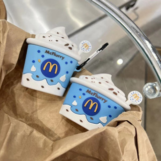 เคสหูฟังซิลิโคน กันตก ลายไอศกรีม McFlurry แบบสร้างสรรค์ สําหรับ AirPods 1 2 3 Pro