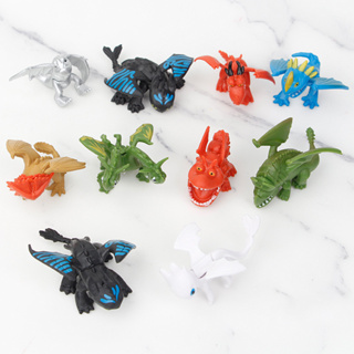 โมเดลฟิกเกอร์ PVC อนิเมะภาพยนตร์ How To Train Your Dragon Night Fury Light Fury Q Version 10 ชิ้น ต่อชุด