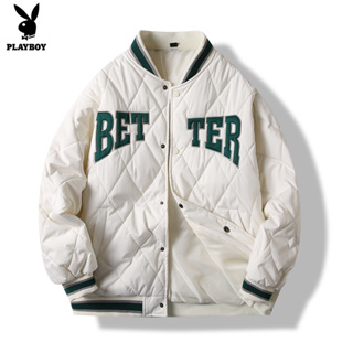 Playboy winter coat mens warm cotton padded jacket Baseball uniform