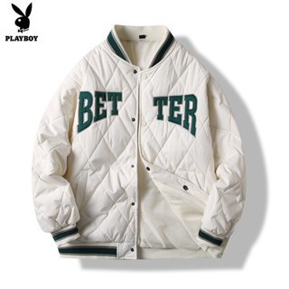 Playboy winter coat mens warm cotton padded jacket Baseball uniform