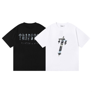 ใหม่ Trapstar เสื้อยืดลําลอง แขนสั้น ลายพราง สําหรับผู้ชาย ผู้หญิง