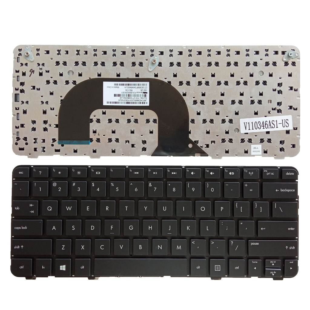 สําหรับ HP Pavilion DM1-3000 DM1Z-3000 DM1-3100 DM1-3105M US แป้นพิมพ์สีดําไม่มีกรอบ